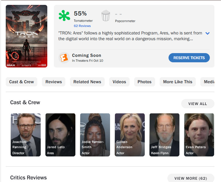《创：战神》媒体口碑扑街 烂到希望AI毁灭好莱坞